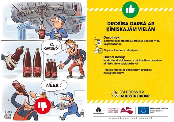 Darba aizsardzība Drošība darbā ar ķīmiskajām vielām