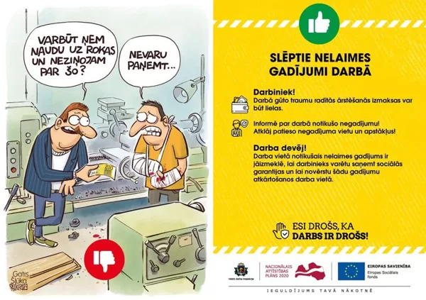 Darba aizsardzība Slēptie nelaimes gadījumi darbā